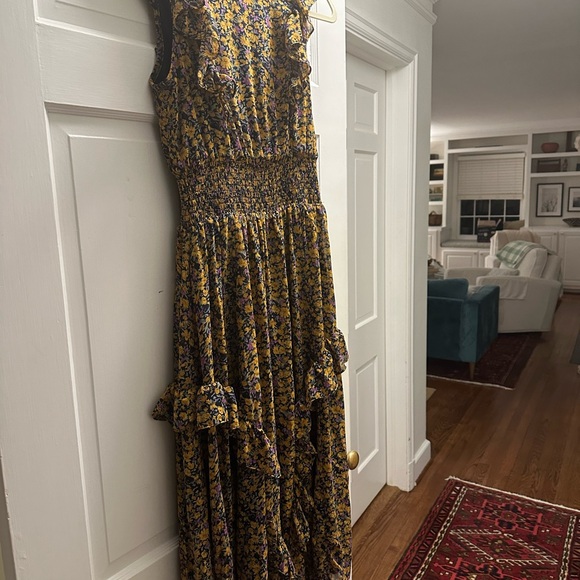 Lulus fall midi dress small Evalina mustard yellow - Picture 3 of 3